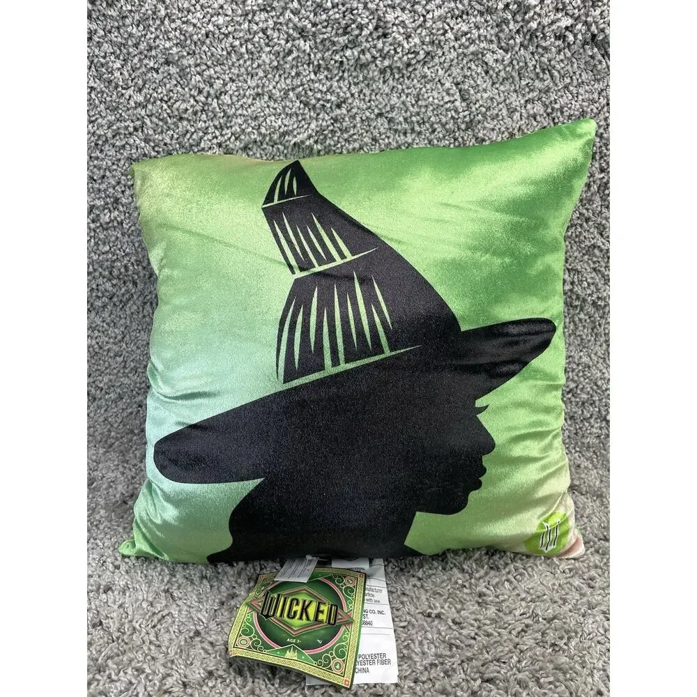 Wicked The Movie Born Wicked Elphaba Green Witch Decorative Throw Pillow 16